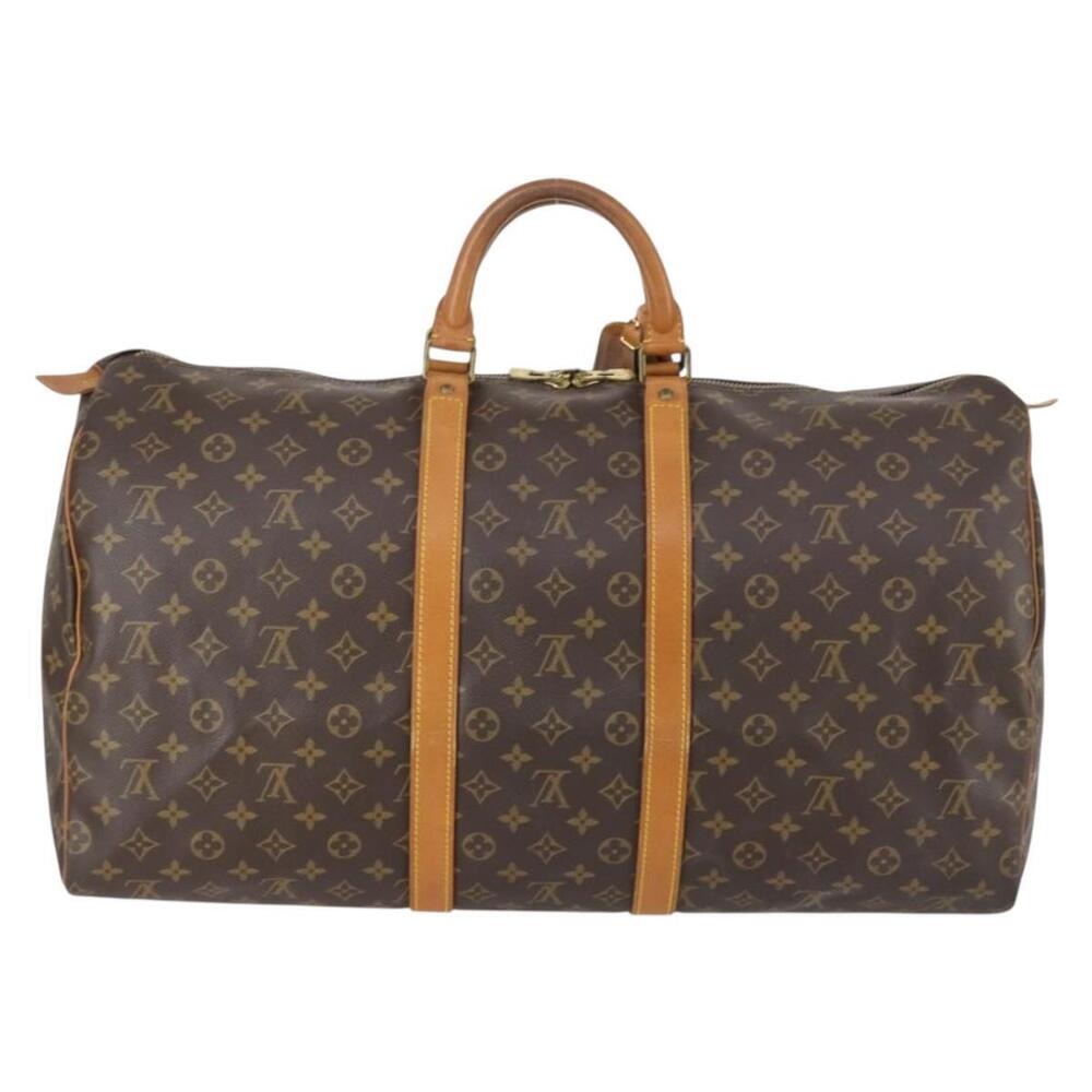 LOUIS VUITTON Monogram Keepall 55 Boston Bag M41424 LV Auth 142478 - Picture 2 of 16